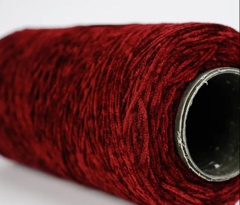 Moda Popular Red Chunky Chenille Yarn En Granel Colorido Yarn Para Tejer
