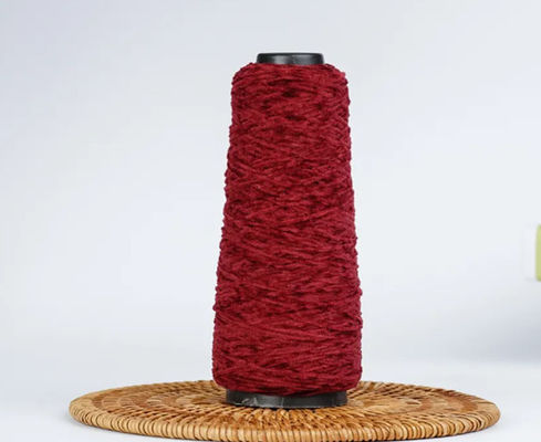 Moda Popular Red Chunky Chenille Yarn En Granel Colorido Yarn Para Tejer