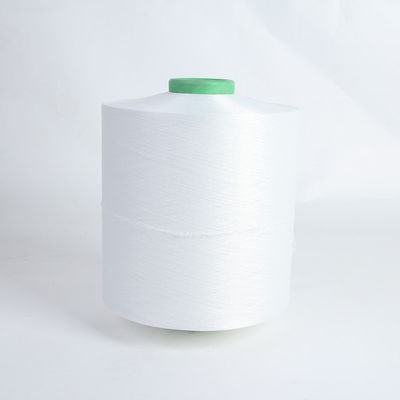 Revestido con recubrimiento brillante 210D de hilo reciclado con bucle de oreja blanco puro 300D 75D 70D