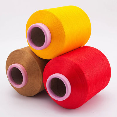 Elasticidad Calcetines de poliéster Hijo texturado reciclado de 560D con cobertura de espandéx