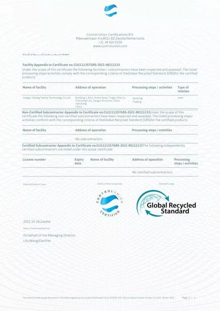 China Wuxi Delicate Textile Technology Co ., Ltd . certificaciones